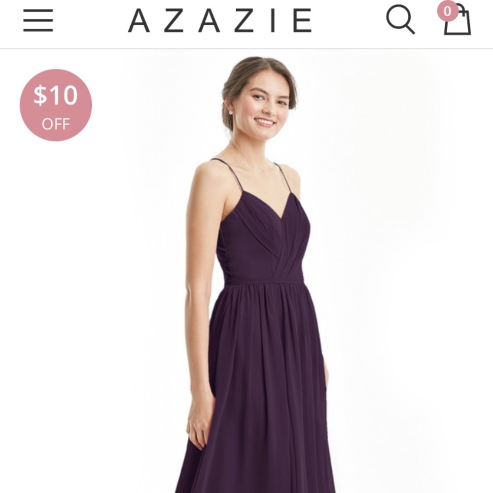 Azazie CORA bridesmaid dress “plum” size 2